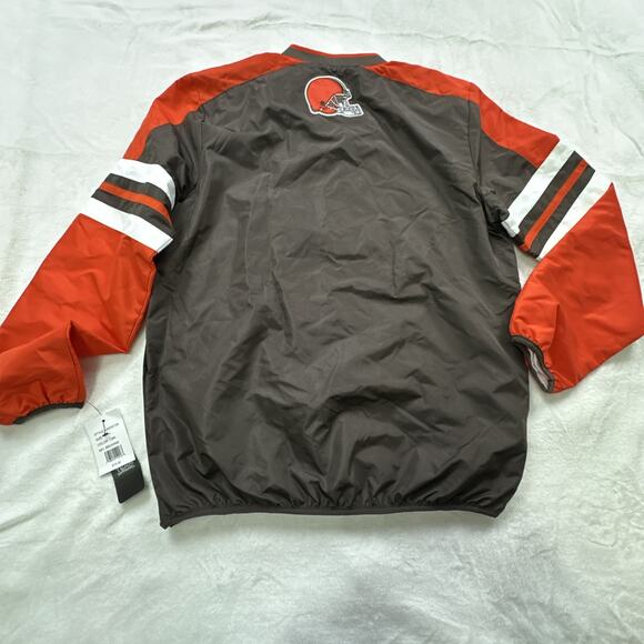 G-III Cleveland Browns Windbreaker Pullover Mens SMALL Embroidered Mesh Lined - Picture 9 of 16